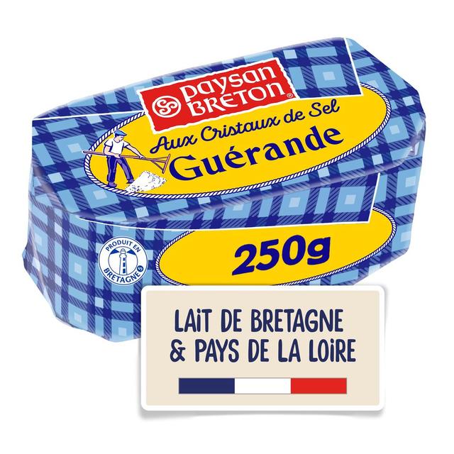 3412290016185 - Paysan Breton - Beurre moulé demi sel aux cristaux de sel de Guérande