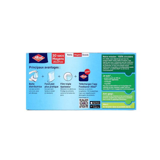 4008871216885 - Albal - Sacs congélation à liens - Moyen modèle