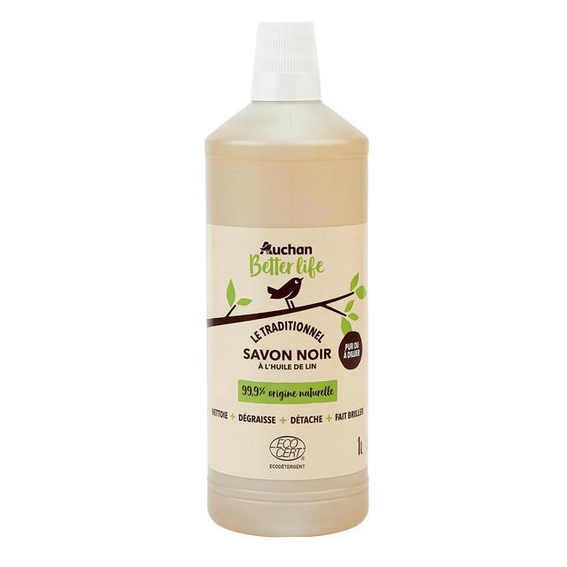 3596710497485 - Auchan Better Life - Savon noir liquide à l'huile de lin