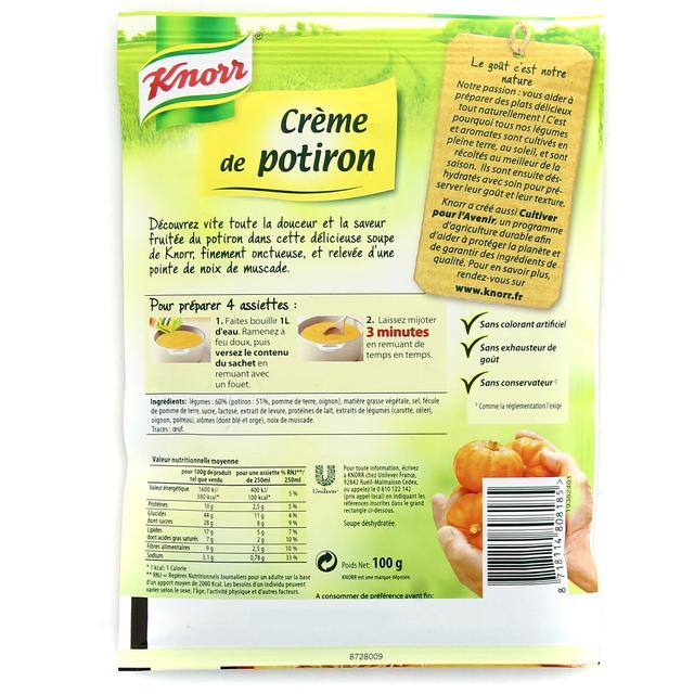 8718114808185 - Knorr - Soupe Crème de potiron déshydratée
