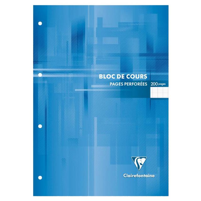 3037920038285 - Clairefontaine - Bloc de cours A4 21x29,7 cm grands carreaux
