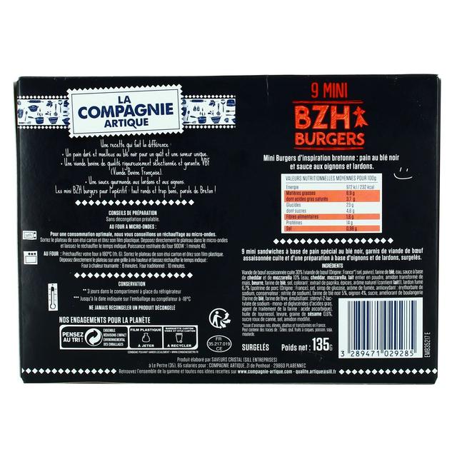 3289471029285 - La Compagnie Artique - 9 Mini Burgers BZH