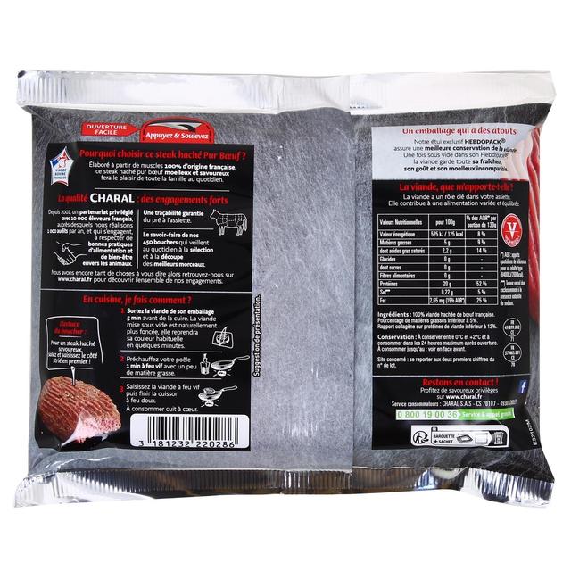3181232220286 - Charal - Steaks Hachés 5%MG