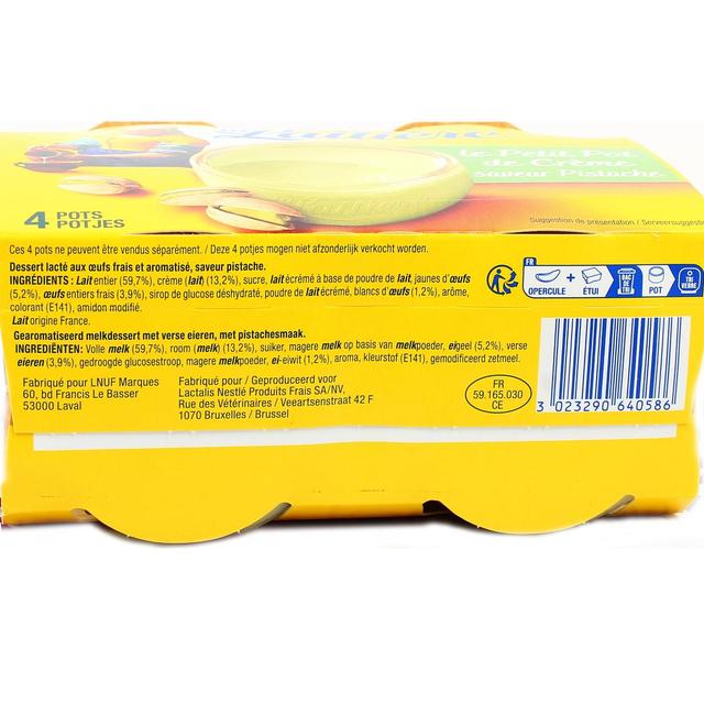 3023290640586 - La laitière - Petits pots crème Pistache