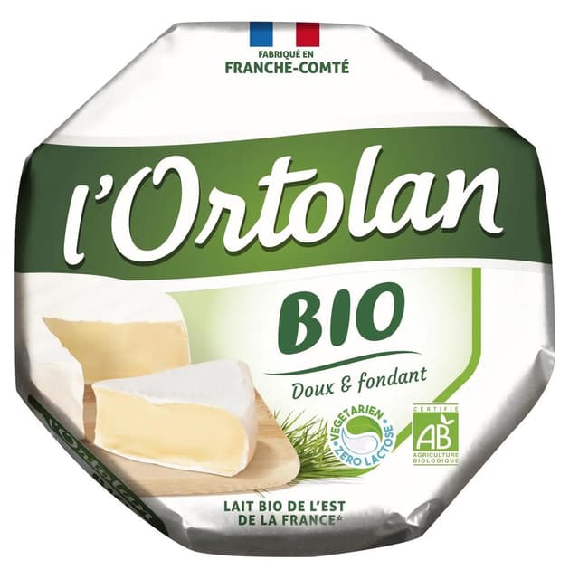 3272320012286 - L'Ortolan - Fromage à pâte molle bio sans lactose