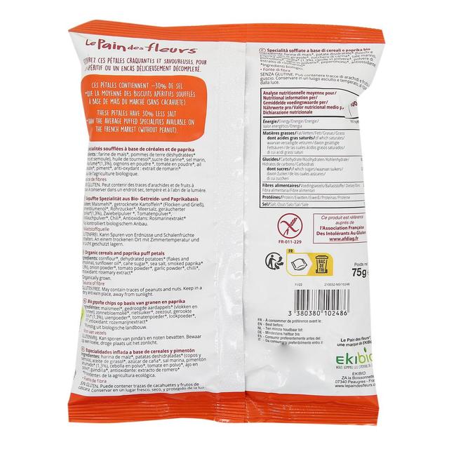 3380380102486 - Le pain des fleurs - Pétales craquants Paprika bio