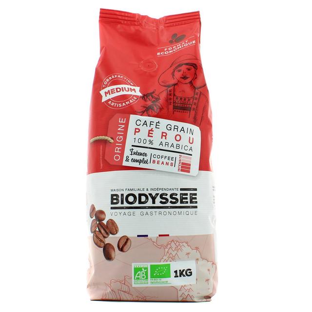 3770015013186 - Biodyssée - Café en grain Pérou Bio