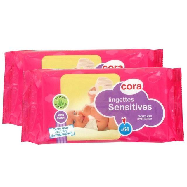 2050000323386 - Cora - Lingettes sensitives à l'extrait d'aloe vera