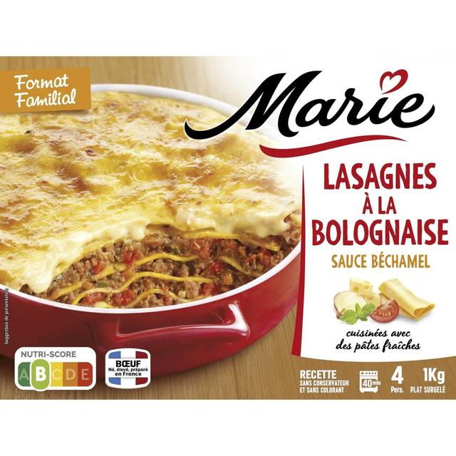 3248830723486 - Marie - Lasagnes à la bolognaise, béchamel gratinée cuisinées avec des pâtes fraiches