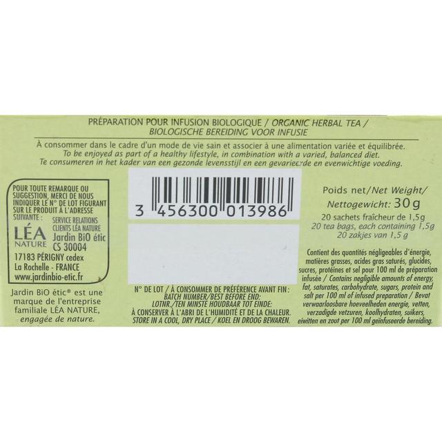 3456300013986 - Jardin Bio Etic - Infusion Thym Citronné Bio - 20 sachets