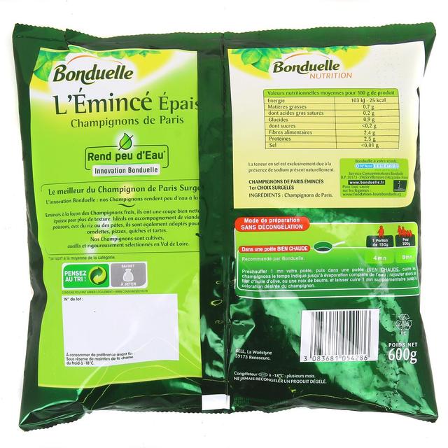 3083681054286 - Bonduelle - Champignons de Paris émincés épais