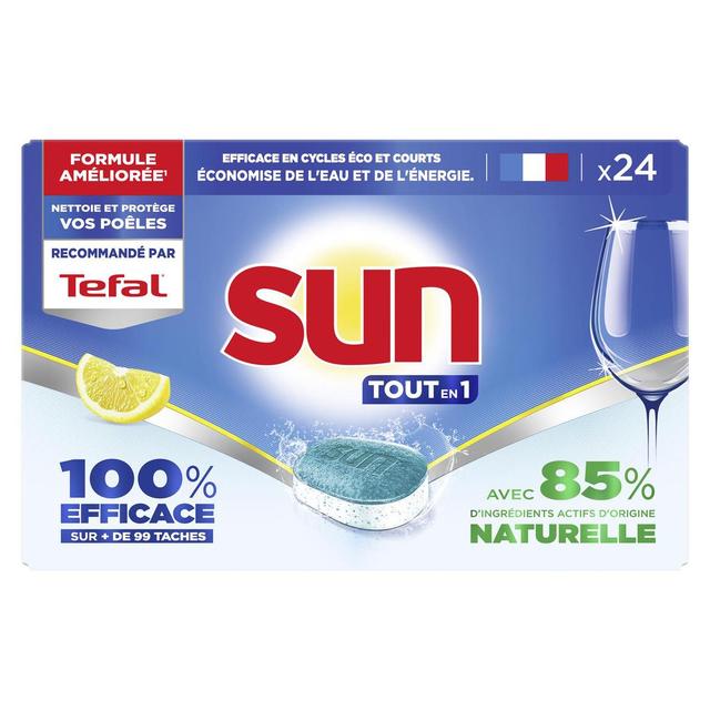 8720182787286 - Sun - Tablettes Lave Vaisselle tout en 1 Citron