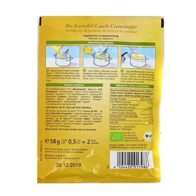 4104420017986 - Alnatura - Velouté pommes terre poireau bio