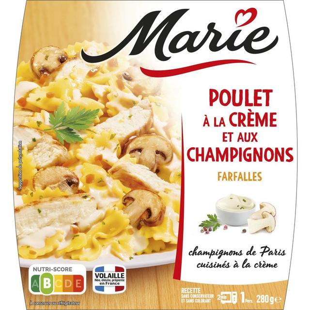 3166352968386 - Marie - Poulet à la Crème et aux Champignons, Farfalles