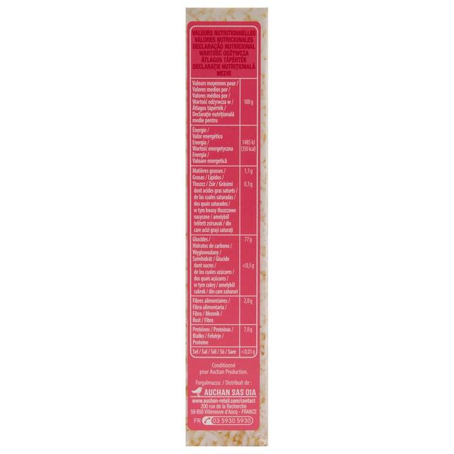 3596710425129 - Auchan - Riz long grain incollable Cuisson 10 min