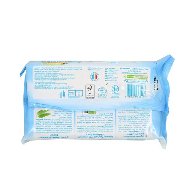3760001760187 - Tidoo - Lingettes au Calendula Bio Non Parfumé, compostables