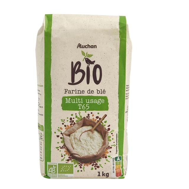 3596710510887 - Auchan BIO - Farine de blé multi usage T65 Bio