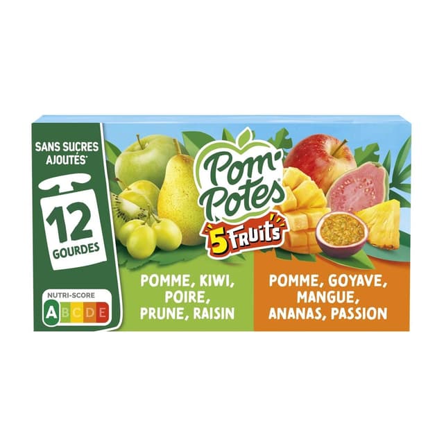 3021762512287 - Pom Potes - Compote 5 fruits