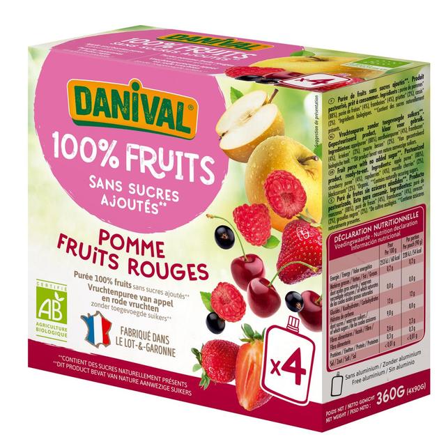 3431590012987 - Danival - Poki bio Purée pomme-fruits rouges