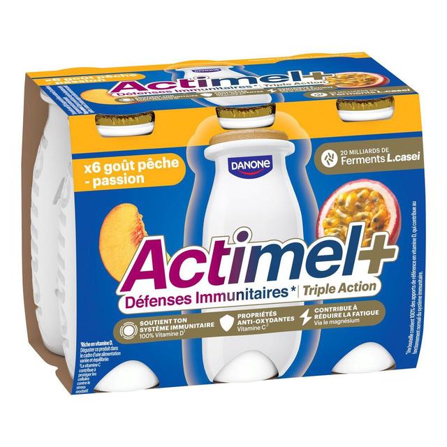 3033492023087 - Actimel - Yaourts à boire Pêche Passion