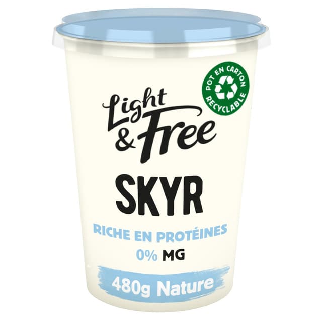 3033491474187 - Light&Free - Skyr Nature Allégé 0%mg