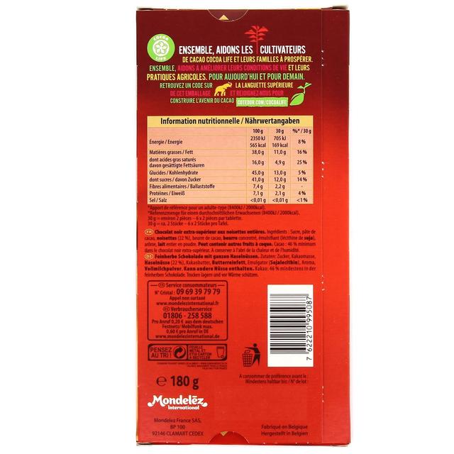 7622210995087 - Côte d'Or - Chocolat noir noisettes entières