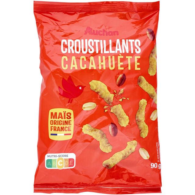 3596710307487 - Auchan - Biscuits soufflés croustillants saveur cacahuète