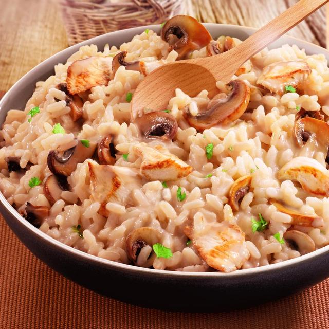 3248830720188 - Marie - Risotto au poulet et champignons à la crème sauce cuisinée aux échalotes et au persil