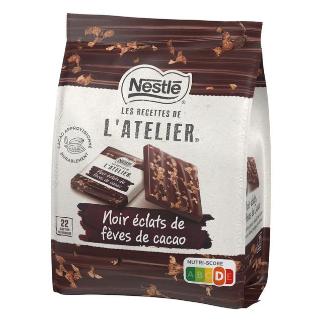 3033710010288 - Nestlé Les Recettes de l'Atelier - Carrés de chocolat noir aux éclats de fèves de cacao