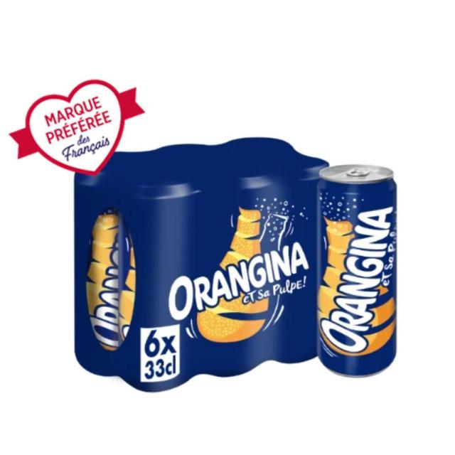 3124480200488 - Orangina - Boisson gazeuse à l'orange boîtes Slim