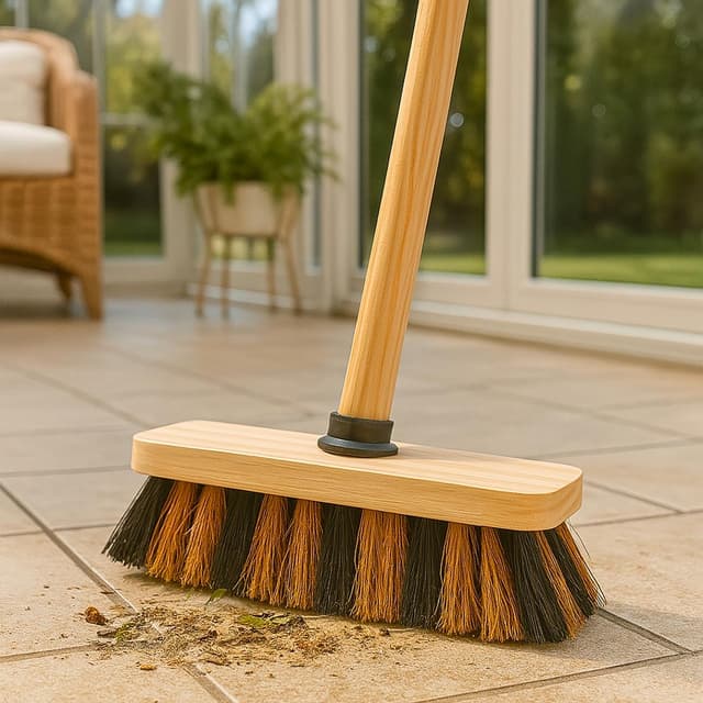 3061050001888 - Ménatex - Balai coco zébré avec manche bois 130cm