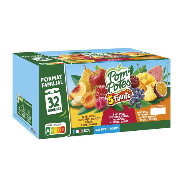 3021762432288 - Pom Potes - COMPOTE GOURDE 5 FRUITS FORMAT FAMILIAL