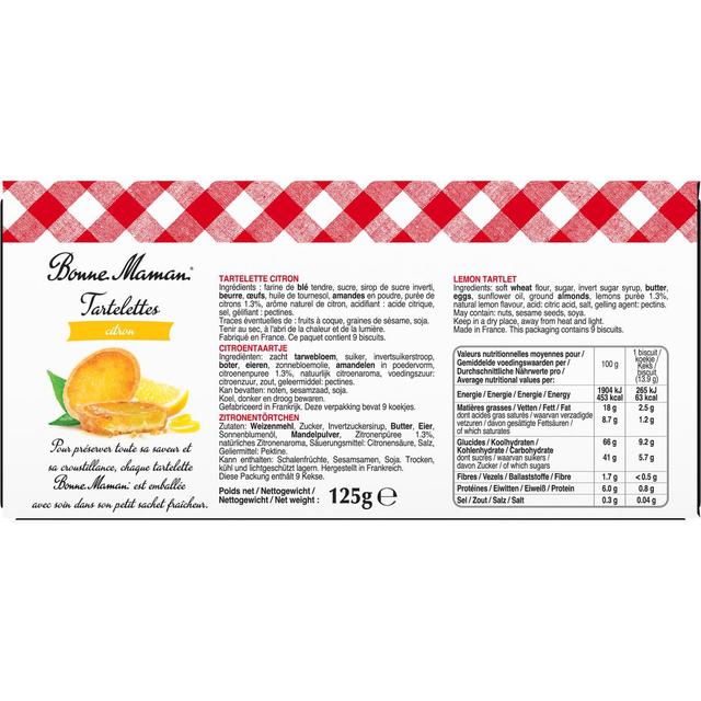 3178530402988 - Bonne Maman - Tartelette au citron x9