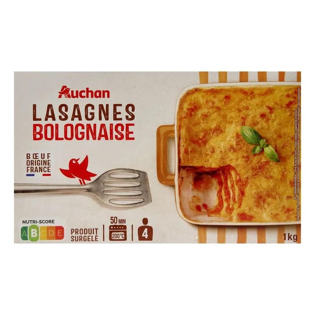 3596710543588 - Auchan - Lasagne à la bolognaise