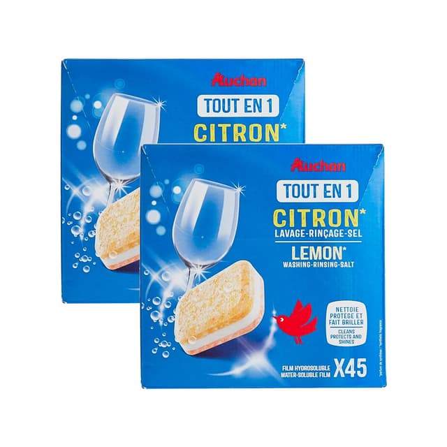 2050000414688 - Auchan - Tablettes lave-vaisselle tout en 1 citron