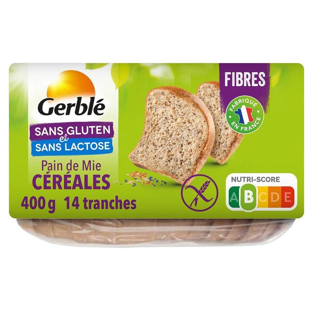 3175681185388 - Gerblé Sans Gluten Sans Lactose - Pain de Mie aux Céréale et Graines sans gluten et sans lactose