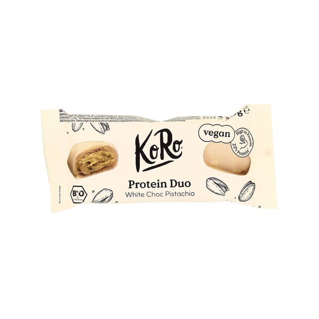 4255582815788 - Koro - Bouchées protéinées pistaches et chocolat blanc bio