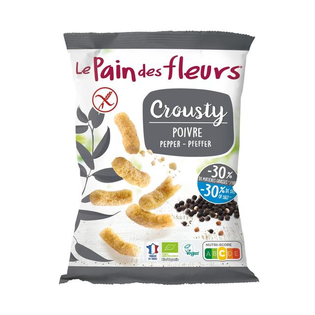 3380380096488 - Le pain des fleurs - Crousty apéritif Poivre bio