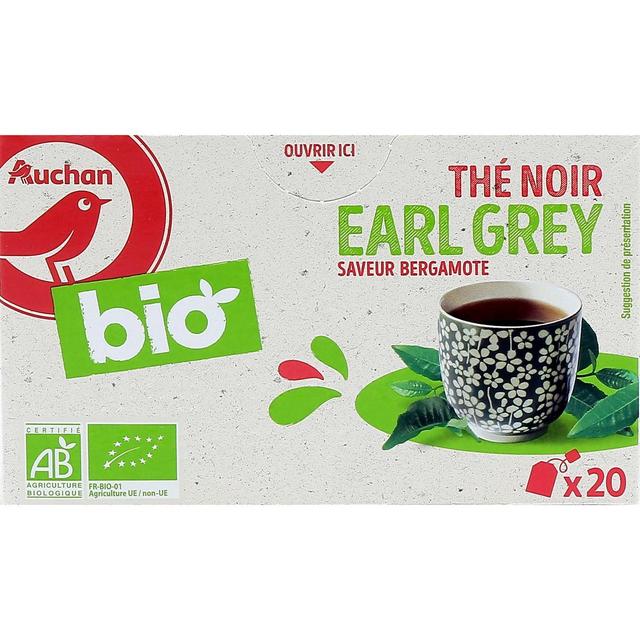 3596710486588 - Auchan BIO - Thé noir Earl Grey saveur bergamote bio