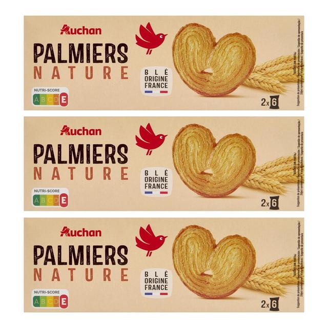 2050000407888 - Auchan - Palmiers nature biscuits feuilletés