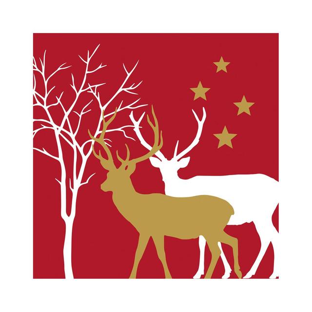 4021766309288 - Paperproducts Design - Serviettes en papier Winter Deers red
