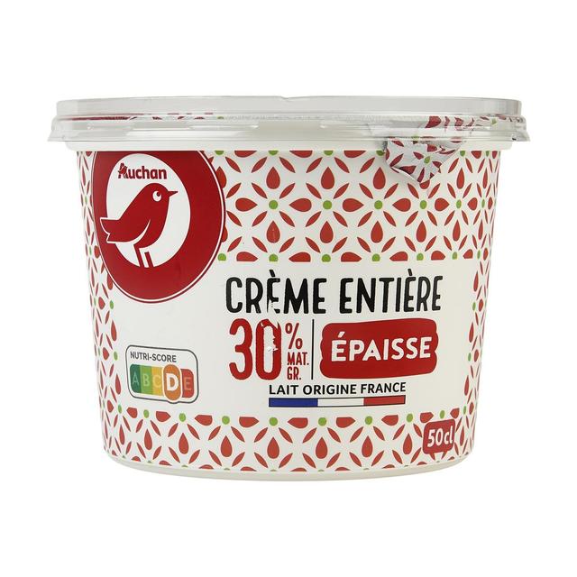 3596710399888 - Auchan - Crème fraîche épaisse entière 30%mg