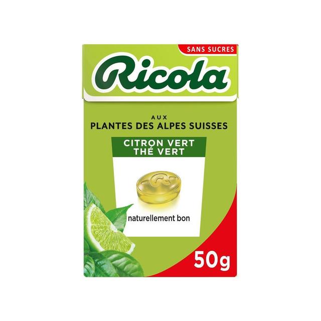 7610700009888 - Ricola - Bonbons citron vert, thé vert sans sucres ajoutés