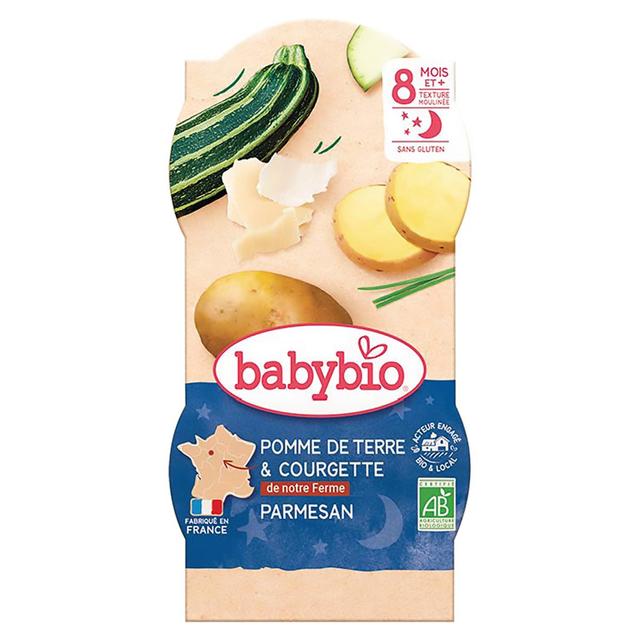 3288131520889 - Babybio - Ecrasé de Pomme de terre, Courgette et Parmesan Bio Bol Bébé Dès 8 mois