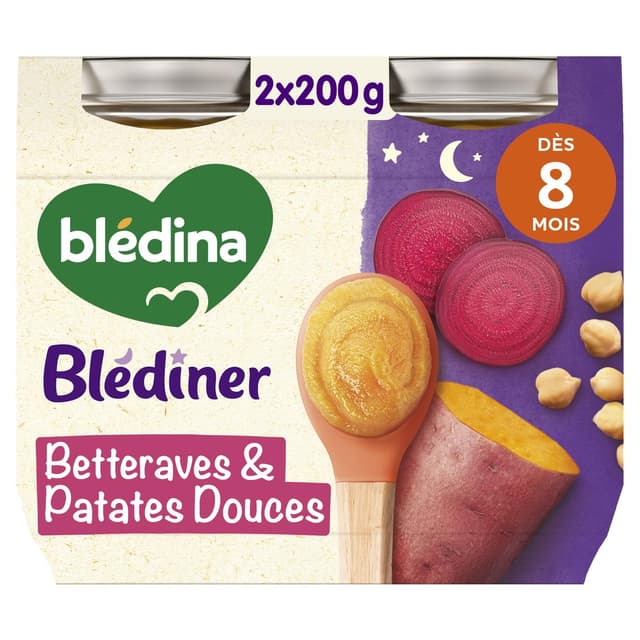 3041092121089 - Blédina - Blédîner - Betterave Patates Douces Pots Bébé dès 8 mois