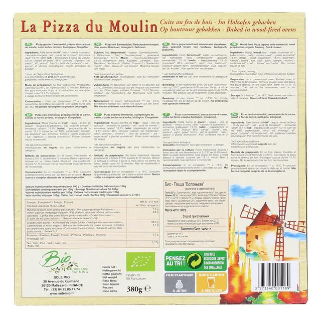 3273640001189 - La Pizza du Moulin - Pizza Bolognaise Bio cuite au feu de bois