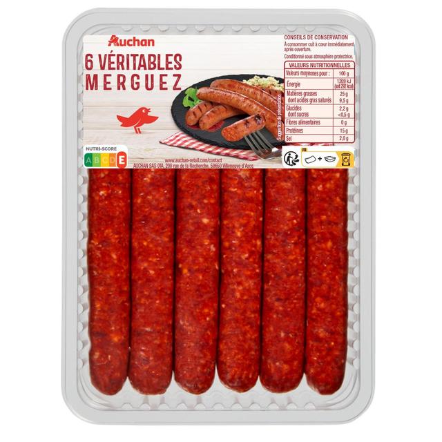 3505625032735 - Auchan - Véritables Merguez