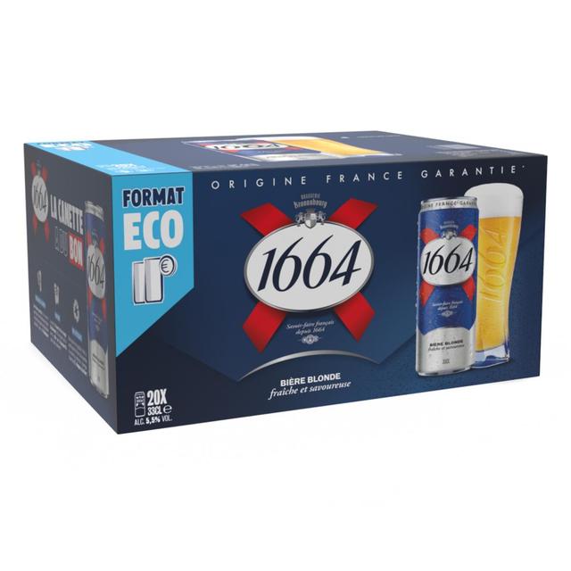3080216061689 - 1664 - Bière blonde 5.5° canette