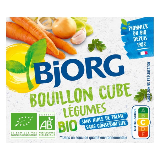3229820121789 - Bjorg - Bouillon cube de légumes bio - 6 Cubes