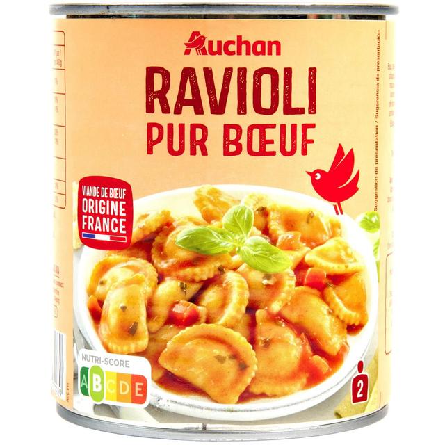 3254560032989 - Auchan - Ravioli pur boeuf viande bovine origine France
